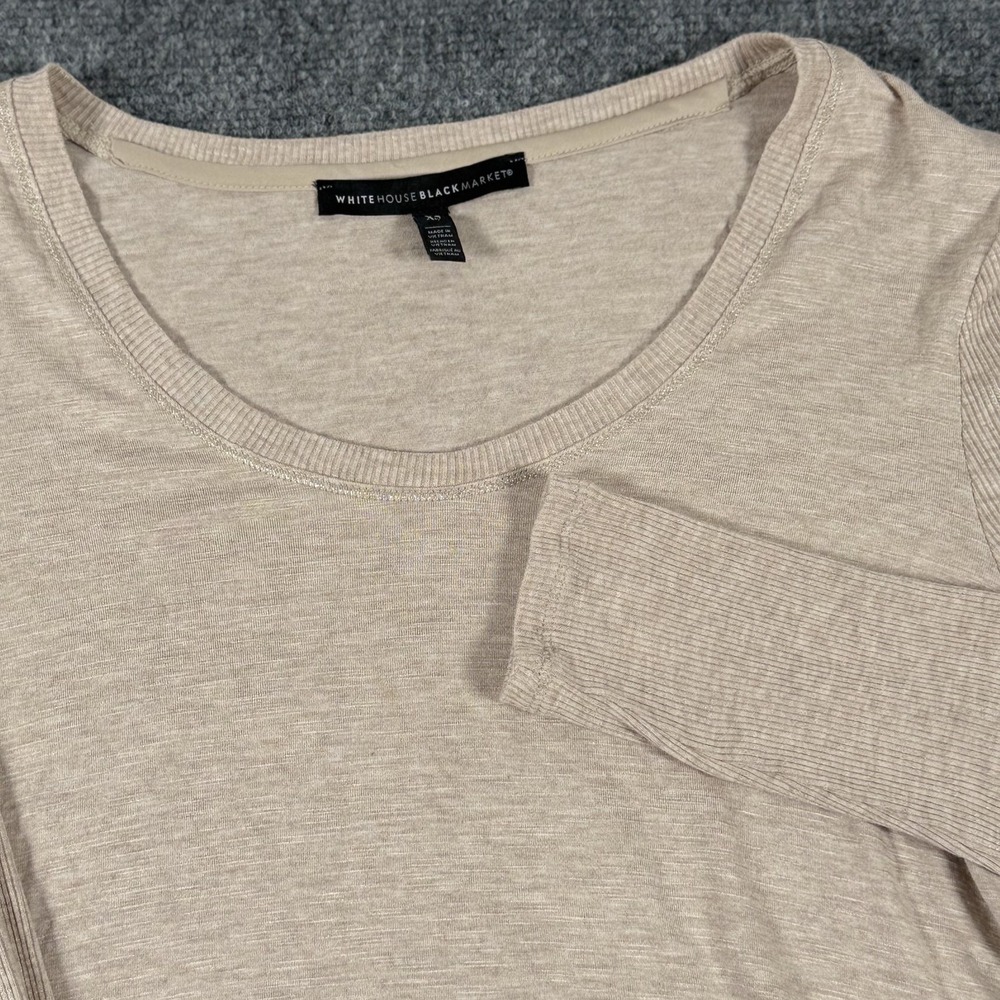 White House Black Market Shirt Womens XS‎ Long Sleeve Lightweight Stretch Rayon